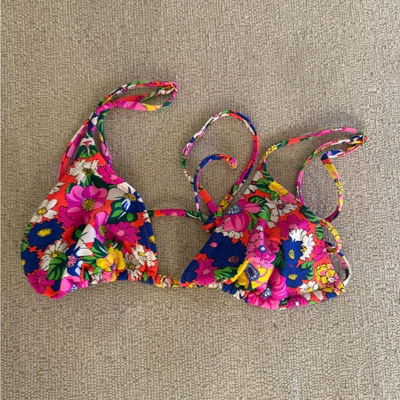 Vanessa Mooney Multicolor Bikini Top - Picture 1 of 4